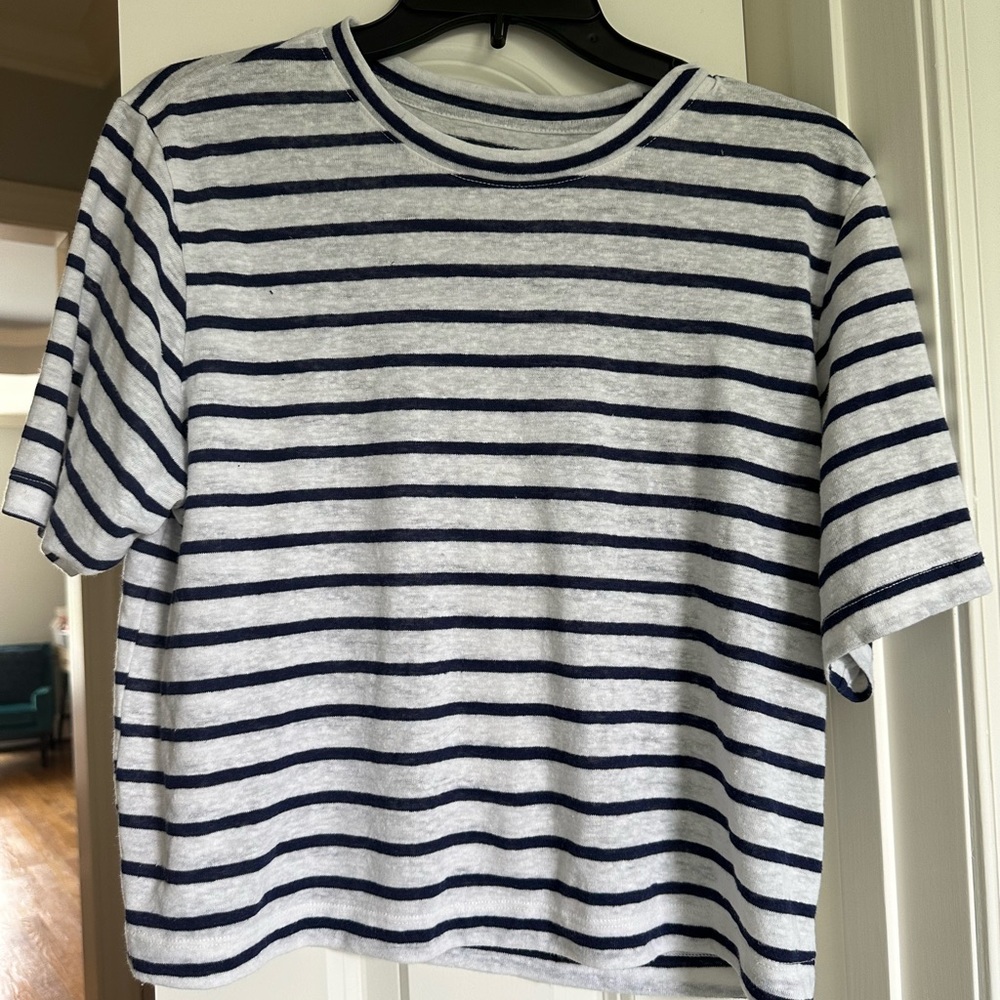 Universal thread womens linen boxy short sleeve tshirt